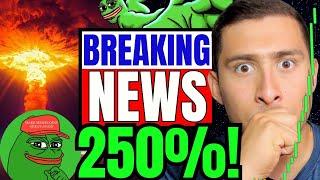 PEPE COIN JUST DID THIS!!!BIG NEWS