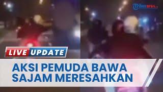 Viral Video Sejumlah Remaja Ugal-ugalan di Jalanan Sragen, Jalan Zigzag hingga Ayunkan Senjata Tajam