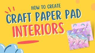 CREATE INTERIORS For Craft Paper Pad & Scrapbook Paper Low Content Book Publishing