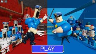 EXE BARRY Team Vs POLICE BARRY Team in BARRY'S PRISON RUN! New Scary Obby (#Roblox)