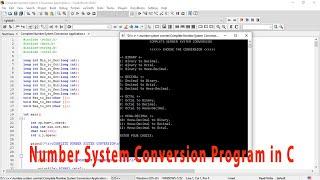 Number System Conversion Program in C | c projects with source code | c programming projects