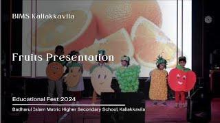 Fruits Presentation by our LKG Students | Educational Fest 2024 | BIMS Kaliakkavila