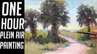 Landscape painting from start to finish IN ONE HOUR!