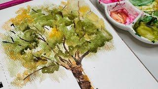 Full vid  You Won’t Believe How I Made This Fun & Easy Watercolor Tree!  Something different! 