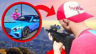 SNIPER در مقابل SPORTS CAR در GTA! #1