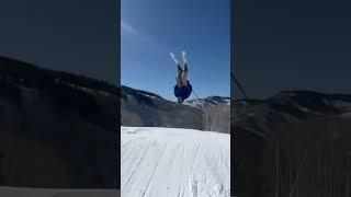 Park laps and big sends in vail#vailcolorado #freeskiing #skiing #skiingstunts #flips #springskiing