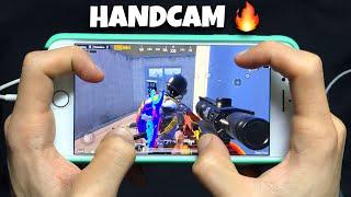 HANDCAM Gameplay - iPhone 8+  | 4 Fingers + Full Gyroscope | PUBG Mobile