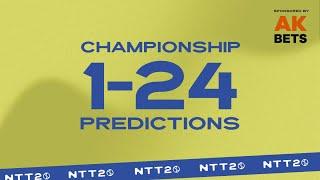 Championship 1-24 Predictions: Can LEEDS Go One Better? NTT20 (EFL)