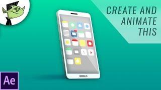 3D tutorial in After Effects - Create and Animate a Cell Phone (no plugins!)