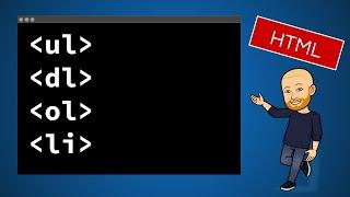 HTML: lists! ul, ol, li, dl, dt, dd,