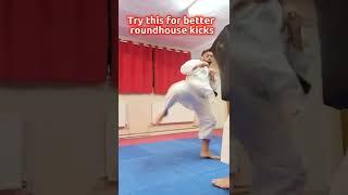 Improve your roundhouse kicks #karate #shotokan #martialarts #karatecombat #kicks #kickboxing #mma