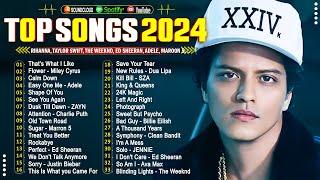 Bruno Mars, Rihanna, Selena Gomez, Taylor Swift, The Weeknd, Ed Sheeran, Dua Lipa, SiaTop Hits 2024