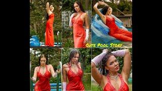 Cute Pool Story (Trailer) #wetlook #pool #wetdress