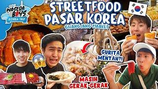 STREETFOOD UNIK DI PASAR KOREA! GURITA MENTAH MASIH GERAK!? - KOREA TRIP #11