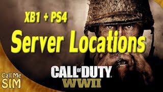 COD WW2 Server Locations XB1 and PS4 | SimJC74 Dedicated Server Locations