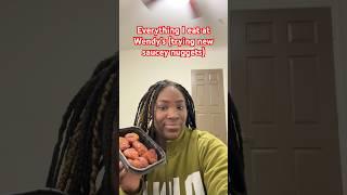 Everything I eat from Wendy’s ( NEW SAUCY NUGGETS) #foodreview #mukbang