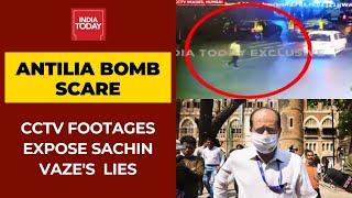 Two CCTV Footages Expose Sachin Vaze's Lies In Antilia Bomb Scare Case | India Today Exclusive