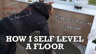 Learn how I Self-level a floor. Using self levelling compound