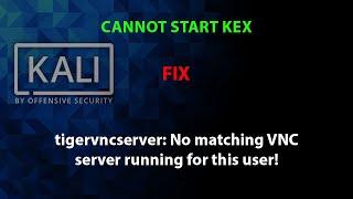 KALI FIX:  tigervncserver: No matching VNC server running for this user!