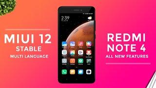 MIUI 12 Globe V12.0.1 Stable Multi-Language Supported ROM For Redmi Note 4