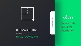 Pure JS | Resizable div using html