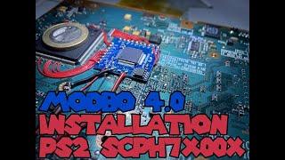 Short wire PS2 Slim (SCPH7xxxx) v12 - v15 Modbo 4.0 / 5.0 - modchip installation - alternative point