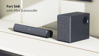 Mivi Fort S48 Soundbar | World's 1st Mini-Soundbar with Subwoofer