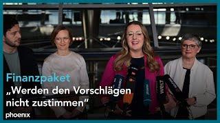 B'90/Grüne: Nein an SPD & Union - Fraktions-PK mit Dröge, Haßelmann, Brantner & Banaszak | 10.03.25