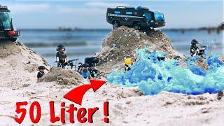 PLAYMOBIL POLIZEIEINSATZ VON WASSERMASSEN WEGGESPÜLT - Police flooded