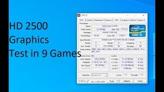 Intel HD Graphics 2500 - Benchmark in 9 Games