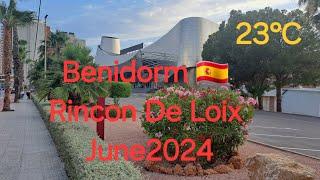 RINCON DE LOIX TO BENIDORM PALACE  | 4K-HDR Sunset Walk Tour #walkingtour #costablanca #uk #travel