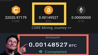 How I'm Earning BITCOIN without the Giveaways - CORE MINING Update