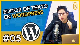 05 Personalizar Editor de Texto en WordPress  ️ 【 EDITOR CLÁSICO 】