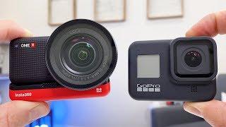 Insta360 ONE R 1-Inch Sensor vs GoPro HERO 8!