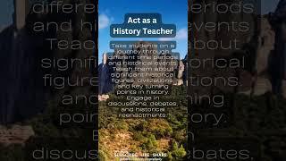 Act as a History Teacher - ChatGPT Bard AI Prompt #shorts #chatgpt #prompt