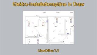 Elektro-Installationspläne in Draw - LibreOffice 7.2 (German/Deutsch)