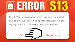 How To Fix Shopee Error Checkout S13