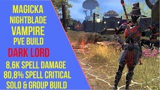 ESO Magicka Nightblade Vampire PVE Build - Dark Lord - Blackwood