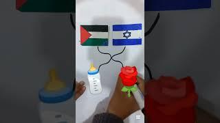 Palestine And Israel drawing | Hamna Arts #hamnaarts #shorts