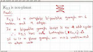 Video_85: K_ 5 and K_{ 3,3} are non planar