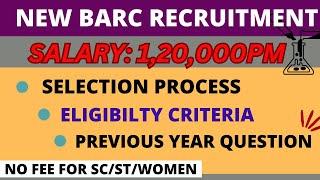 New BARC Scientific Officer Recruitment 2024 Salary, Syllabus, Exam Pattern Final Year Eligible Jobs