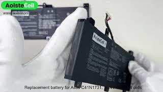 Replacement battery for Asus C41N1731 15.4V 66Wh 4 cells