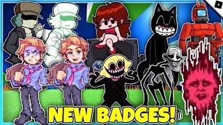 How to get ALL 10 NEW FNF BADGES in TREVOR CREATURES KILLER 2 - ROBLOX