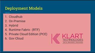 Mule 4 | Deployment Strategies - Deployment  Models |CloudHub | RTF | HYBRID | ON-PREMISE (advanced)