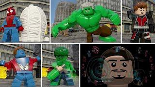 LEGO Marvel's Avengers - All Character Transformations and Suit Ups