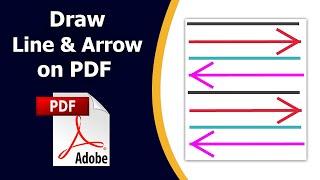 How to Draw Line and Arrow on PDF using adobe acrobat pro dc
