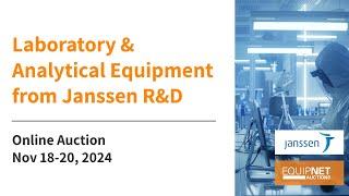 Exclusive Laboratory & Analytical Equipment from Janssen R&D - EquipNet Auction Event