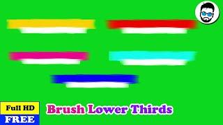 BrushStroke Lower Thirds | Multi Color Lower Thirds Free Download | Green Screen Free | Ckr Pandian