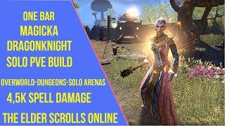 ESO One Bar Magicka Dragonknight Solo PVE Build - Waking Flame
