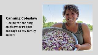 Canning coleslaw, pepper cabbage